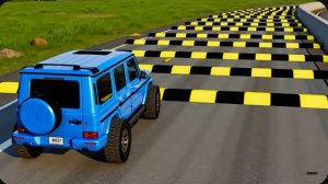 «Машины против 100 подряд лежачих полицейских» №4 в BeamNG Drive!