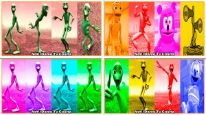 Зелёный Человек Танцует Dame Tu Cosita Music Video Megamix #137-140 в Tiles Hop - NoV