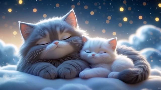 Пушистые кошки 🌙 Умиротворяющая колыбельная музыка для глубокого сна и отдыха