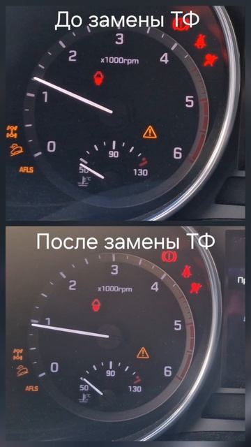 Быстрее гаснет индикатор датчика воды после замены ТФ