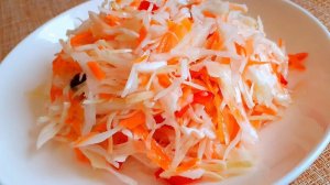 Маринованная вкусная капуста с болгарским перцем  за пару часов.