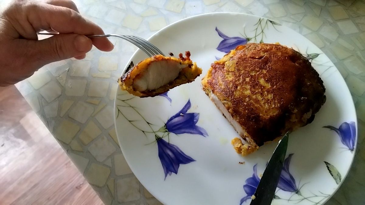 Отбивные в луковой панировке