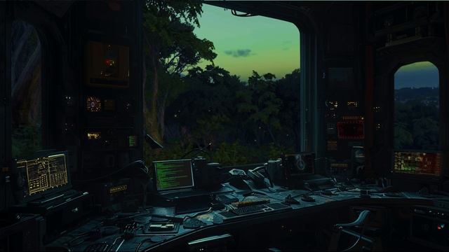 Hidden Outpost 🌑： Post-Apocalypse Sanctuary 🌲 ｜ Dark Ambient 🌧️ ｜ Forest Rain 🌫️