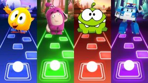 Мультик для детей. Баттл: Где Чики, Оддбодс, Ам Ням, Робокар. Tiles Hop