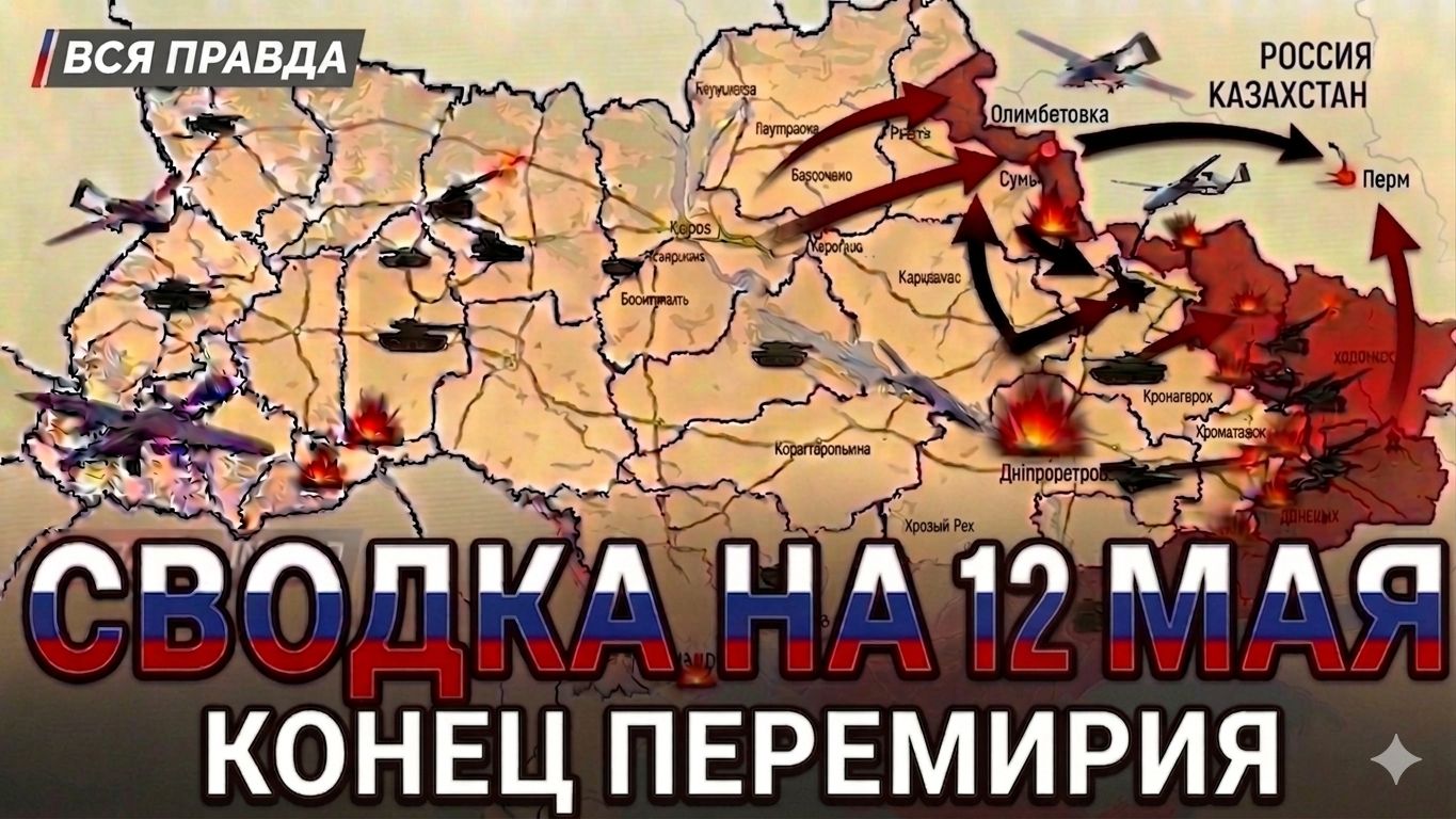 СВОДКА БОЕВЫХ ДЕЙСТВИЙ НА 12 МАЯ, КАРТА СВО, НОВОСТИ, СВО НА УКРАИНЕ ВОЙНА, ИРАН 2026