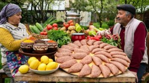 Домашние мясные котлеты на обед. Уютная деревенская кухня Азербайджана