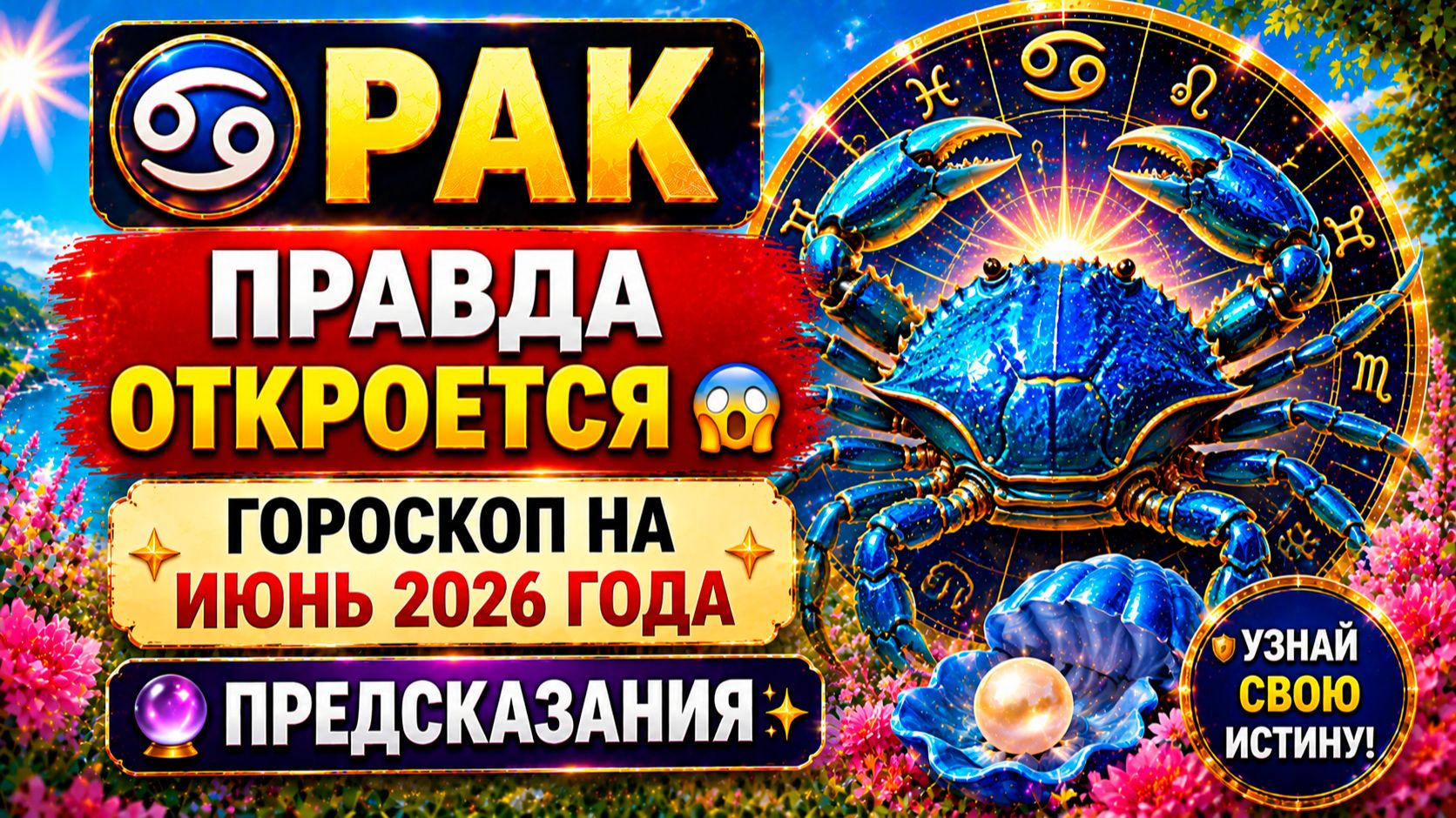 ♋ РАК: правда откроется 😨 Гороскоп на июнь 2026 года | 🔮 Предсказания смотреть онлайн