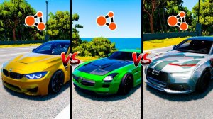 3 НЕМЦА MERSEDES. AUDI. BMW. против ИСПЫТАНИЯ В BeamNGdrive