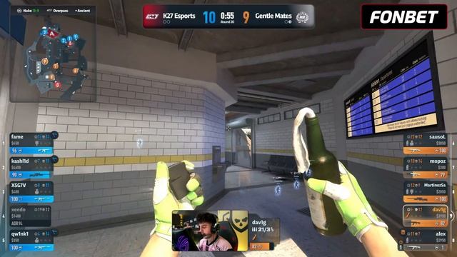 Counter-Strike 2 Топ клатч qw1nk1 1 vs 2 Gentle Mates