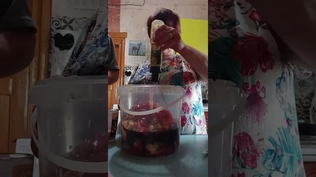 Марина Краюшкина и Вовка. Приготовили шашлык 🥩