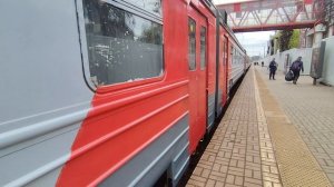 электропоезд ЭД4М-0318 N°6623 Москва Павелецкая-Домодедово отправляется со станции Расторгуево