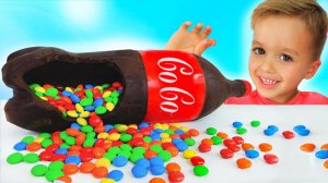 Шоколадно-газированный челлендж Влада и Ники и другие весёлые истории для детей