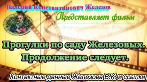 Прогулки по саду Железовых. Продолжение следует.