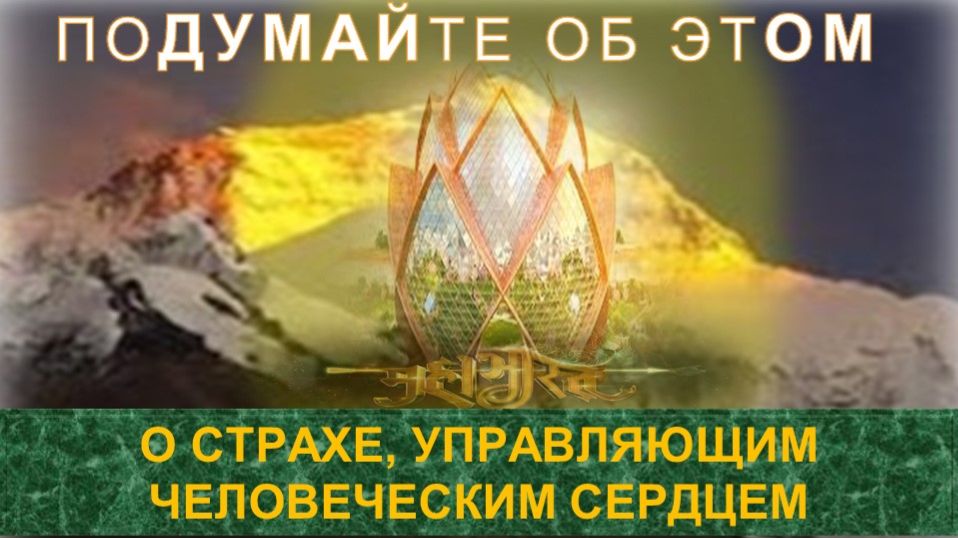 (4) О СТРАХЕ, УПРАВЛЯЮЩИМ ЧЕЛОВЕЧЕСКИМ СЕРДЦЕМ - компиляция из серии ПОДУМАЙТЕ ОБ ЭТОМ