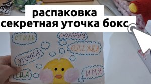 Распаковка секретной уточки бокса.