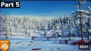 Winter Forest Environment - Part 5 (Blender Tutorial)