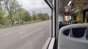 поездка на троллейбусе Тролза 5265 Мегаполис борт 14 по маршруту 1