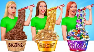 Бедная vs Богатая vs Ультра богатая еда Челлендж от Mega DO Challenge