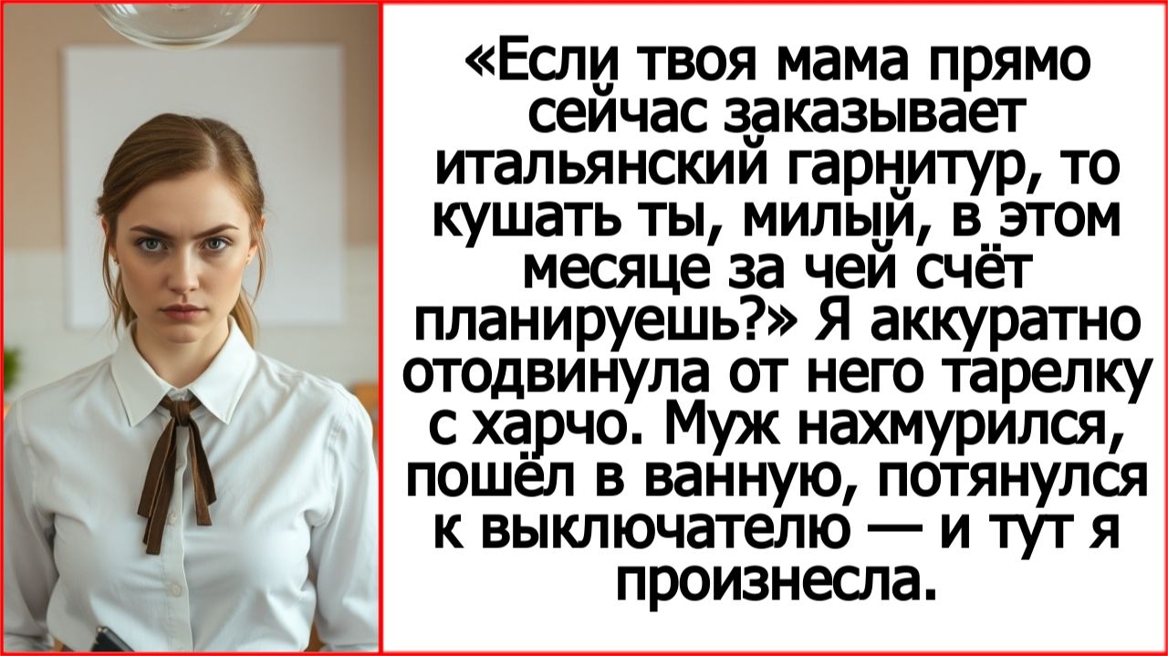 Аудио рассказ. Мама гарнитур заказала? А кушать ты, милый, на что будешь? Истории из жизни.