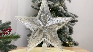 Светящаяся верхушка на елку ЗВЕЗДА - ИРИДА, 18 см, 15 RG/LED-огней, IP20, 111-330