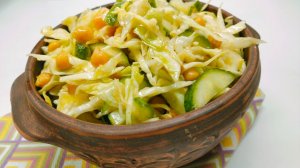 Весенний хруст: капуста🥬, нут и огурец🥒. Это ЛУЧШИЙ рецепт салата🥗 - идеальное сочетание!