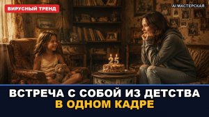 Делаю тренд «встреча с собой в детстве» - вирусный AI-портрет за 2 минуты в Telegram боте Нейрочаты