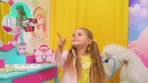 Nastya and friends at the indoor playground