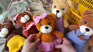 Часть 2 #обзор , #мишка 
готовые работы #вязаныеигрушки 
Цена 2500 р. (+костюм)