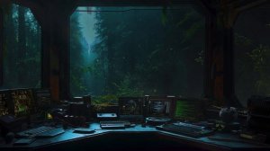 Hidden Outpost Post-Apocalyptic Outpost 🌲 ｜ Dark Ambient 🌫️ ｜ Forest Rain 🌧️