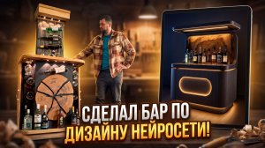 💥Дизайн от НЕЙРОСЕТИ. Гениально или УЖАСНО?  Как я сделал бар с подъемным механизмом своими руками!
