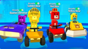 Разноцветные медведи участвуют в гонках/приключения Super Bear Adventure🐻🔥