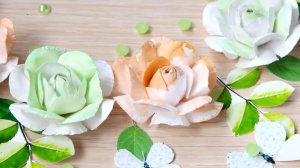 Как из обычного ватмана сделать красивые розы 😍 Бумажные цветы своими руками. Мастер-класс