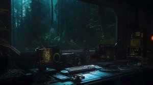 Forsaken Outpost 🌑： Post-Apocalyptic Research Facility 🌲 ｜ Dark Ambient 🌧️ ｜ Forest Rain