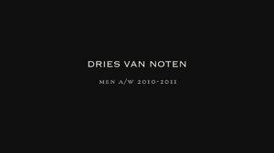 Показ мужской коллекции Dries Van Noten осень-зима 2010-2011 (без звука)