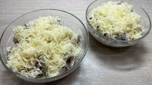 Самый простой жюльен с курицей и грибами