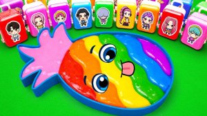 Готовим красочную ванну из ананасового желе и слизи, смешивая таинственные ГЛИНЯНЫЕ яйца