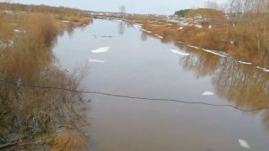 Мы видели на речке наши льдинки, гуляющими плавно от моста