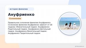 Исследуем происхождение, историю и значение фамилии Ануфриенко: узнайте правильное склонение с