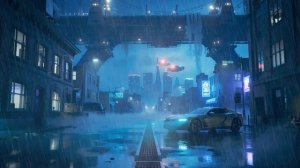 NEON RAIN ▲ 1 Hour CS 80 Sci-Fi Saxophone Ambience • Alpha Waves for Flow & Serenity