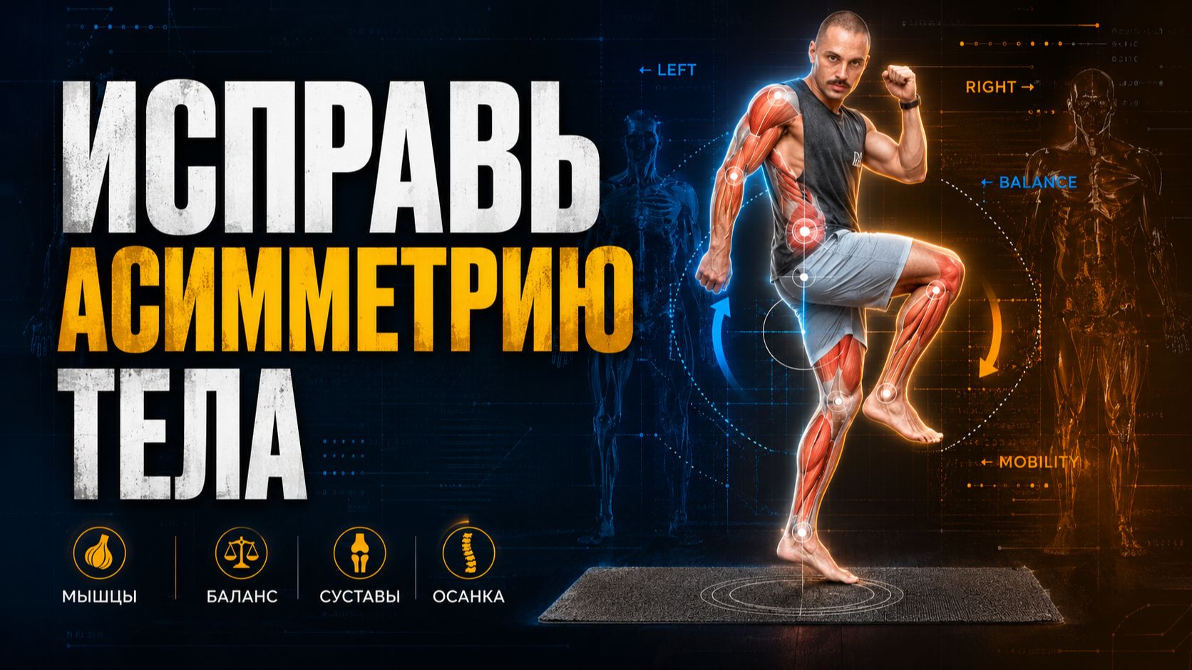 Найди и исправь перекос в теле. Простая и доступная тренировка с объяснениями.