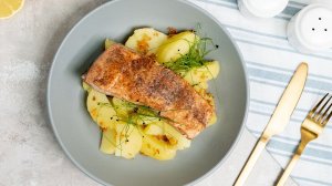 Стейк из семги в мультиварке