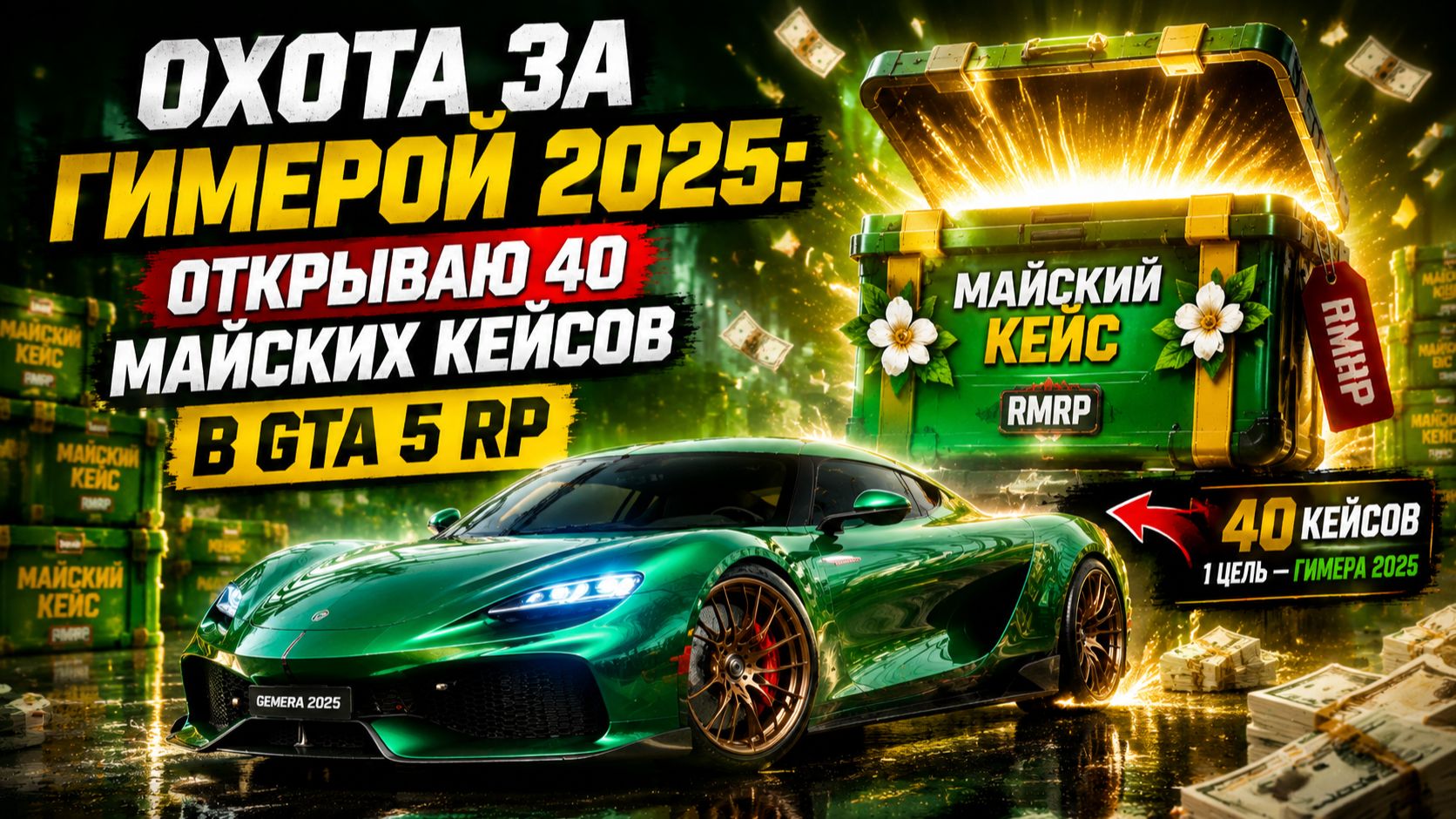 МНЕ ВЫПАЛА ГЕМЕРА 2025?! 😱 ШОК ОТКРЫТИЕ 60+ КЕЙСОВ В ГТА 5 РМРП