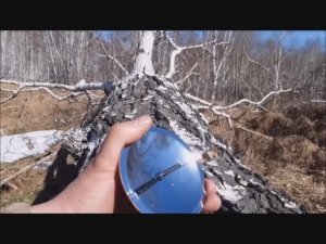Солнечное зеркало для разведения огня, тестируем!