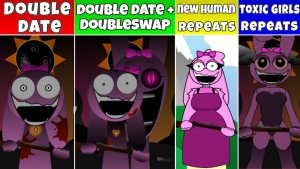Sprunki Double Date – Двойной Танец, New Human Repeats & Toxic Girls Repeats  Full Showcase Fan Mod