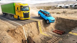 Второе испытание «Машины против ловушки в канаве» в BeamNG Drive!