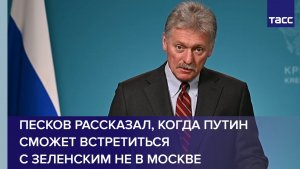 Песков рассказал, когда Путин сможет встретиться с Зеленским не в Москве