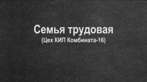 Семья трудовая (цех КИП комбината-16)