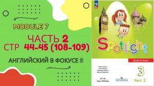 Spotlight 3 класс Часть 2 стр 44 45 Английский в фокусе 3 старое 108-109 Module 7 Урок 13b