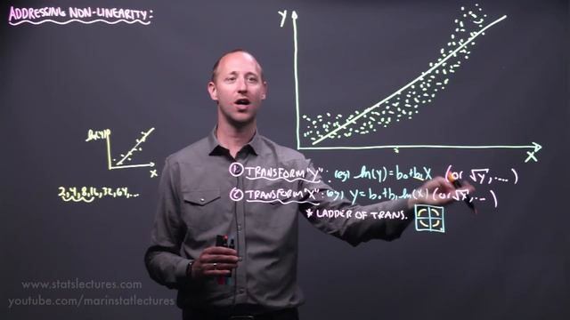 Linearity and Nonlinearity in Linear Regression ｜ Statistics Tutorial #33 ｜ MarinStatsLectures смотреть онлайн