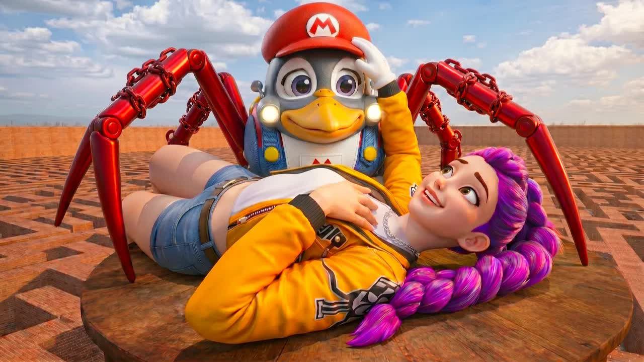 РУМИ ПОЛЮБИЛ МАРИО-ПИНГВИН ПОЖИРАТЕЛЬ МАШИН В GARRY’S MOD